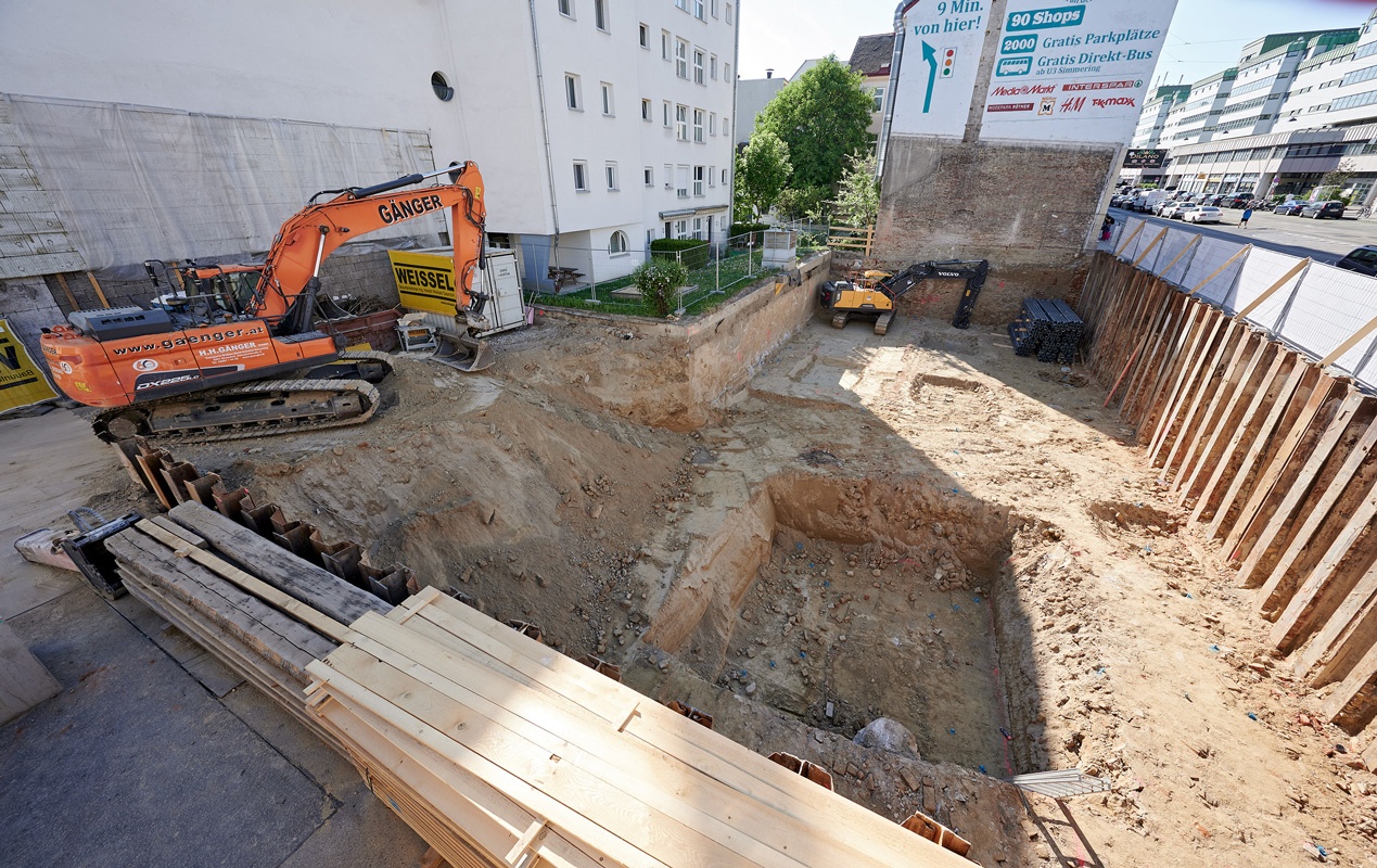 Kranplatzierung ausheben